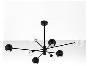 Jupiter 1996 - Luster na tyči MOKA 4xGU10/10W/230V + 4xG9/10W/230V čierna/číra