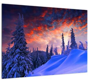 Obraz - Zimný súmrak (70x50 cm)