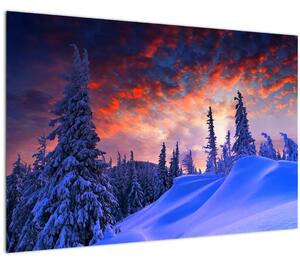 Obraz - Zimný súmrak (90x60 cm)