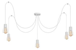 Luster na lanku TUBE LONG 5xE27/10W/230V biela