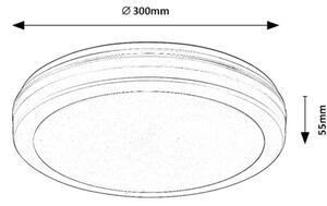 Rabalux 77036 - LED kúpeľňové stropné svietidlo INDRE LED/28W/230V IP54 biela