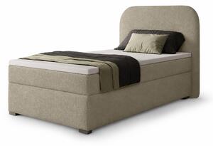 Jednolôžková boxspring posteľ s úložným priestorom Gavin 90x200 - béžová
