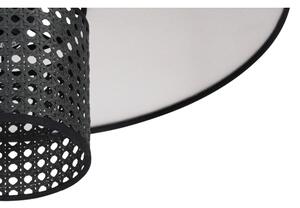Duolla - Prisadený luster TOKYO RATTAN 1xE27/15W/230V pr. 50 cm čierna/strieborná
