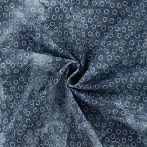 Metráž Šatovka Chambray - Denim kruhy