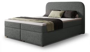 Manželská boxspring posteľ s úložným priestorom Gavin 140x200 - sivá