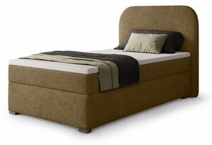 Jednolôžková boxspring posteľ s úložným priestorom Gavin 90x200 - hnedá