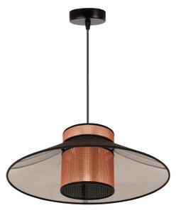 Duolla - Luster na lanku RIO SHINY 1xE27/15W/230V pr. 45 cm čierna/medená