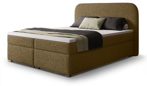 Manželská boxspring posteľ s úložným priestorom Gavin 140x200 - hnedá