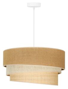 Duolla - Luster na lanku YUTE TRIO 1xE27/15W/230V pr. 45 cm hnedá/šedá/béžová