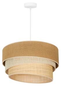 Duolla - Luster na lanku YUTE TRIO 1xE27/15W/230V pr. 45 cm hnedá/šedá/béžová