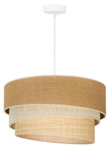Duolla - Luster na lanku YUTE TRIO 1xE27/15W/230V pr. 45 cm hnedá/šedá/béžová
