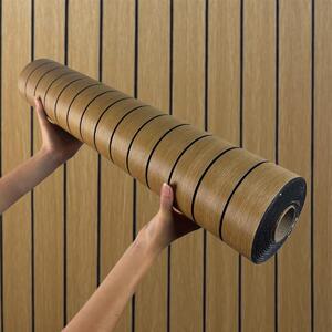Samolepiace lamely na stenu TPW0080635, cena za kus, rozmer 280 cm x 60 cm, hnedé, IMPOL TRADE