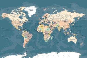 Tapeta vintage mapa sveta - 225x150