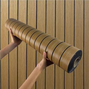 Samolepiace lamely na stenu TPW0001037, cena za kus, rozmer 280 cm x 60 cm, hnedé, IMPOL TRADE