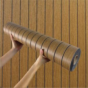 Samolepiace lamely na stenu TPW0508979, cena za kus, rozmer 280 cm x 60 cm, tmavo hnedé, IMPOL TRADE