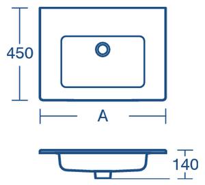 Ideal Standard Tempo - Nábytkové umývadlo 60 cm, Biela, E066801