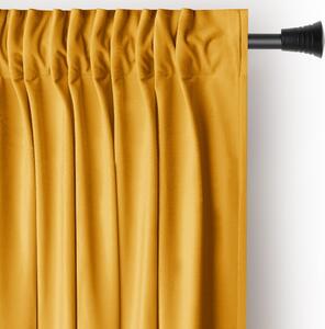 Žltý zamatový dimout záves 140x245 cm Pleat – Restilo
