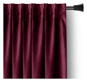 Vínovočervený zamatový dimout záves 140x245 cm Pleat – Restilo