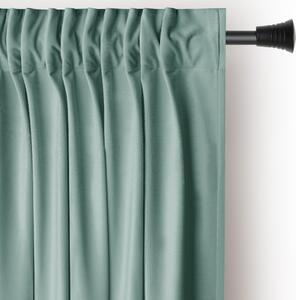 Svetlozelený zamatový dimout záves 140x245 cm Pleat – Restilo