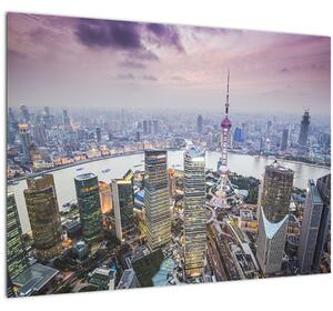 Sklenený obraz - Shanghai, Čína (70x50 cm)