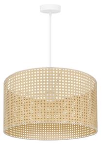 Duolla - Luster na lanku ROLLER RATTAN 1xE27/15W/230V pr. 45 cm béžová