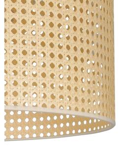 Duolla - Luster na lanku ROLLER RATTAN 1xE27/15W/230V pr. 45 cm béžová