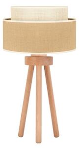 Duolla - Stolná lampa YUTE BOHO 1xE27/15W/230V pr. 25 cm hnedá/krémová