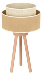 Duolla - Stolná lampa YUTE BOHO 1xE27/15W/230V pr. 25 cm hnedá/krémová