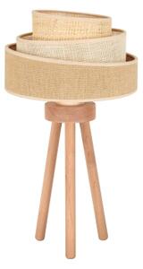 Duolla - Stolná lampa YUTE TRIO 1xE27/15W/230V pr. 25 cm hnedá/šedá/béžová