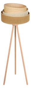 Duolla - Stojacia lampa YUTE TRIO 1xE27/15W/230V pr. 45 cm hnedá/šedá/béžová