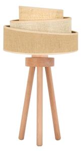 Duolla - Stolná lampa YUTE TRIO 1xE27/15W/230V pr. 25 cm hnedá/šedá/béžová