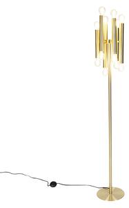 Vintage stojaca lampa zlatá 12-svetlá -Tubi