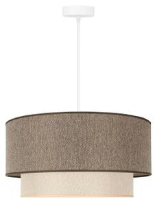 Duolla- Luster na lanku BOHO ECO RECYCLING 1xE27/15W/230V pr. 45 cm hnedá/krémová