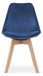 Modrá zamatová stolička MARY