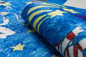 Dywany Łuszczów Detský kusový koberec Bambino 2265 Rocket Space blue - 80x150 cm