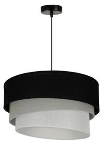 Duolla - Luster na lanku TRIO 1xE27/15W/230V pr. 45 cm čierna/šedá/biela