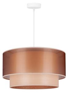 Duolla - Luster na lanku WOOD BOHO 1xE27/15W/230V pr. 45 cm medená/béžová