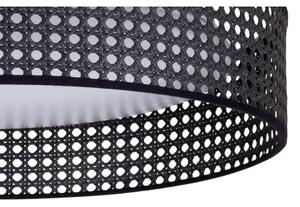 Duolla - LED Stropné svietidlo ROLLER RATTAN LED/24W/230V pr. 45 cm čierna