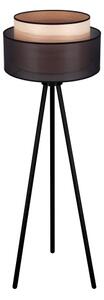 Duolla - Stojacia lampa WOOD BOHO 1xE27/15W/230V pr. 45 cm čierna/béžová