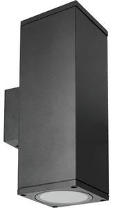 Vonkajšie nástenné svietidlo 2xGU10/35W/230V IP54 hranatý čierna