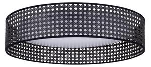 Duolla - LED Stropné svietidlo ROLLER RATTAN LED/24W/230V pr. 45 cm čierna