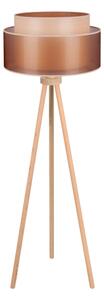 Duolla - Stojacia lampa WOOD BOHO 1xE27/15W/230V pr. 45 cm medená/hnedá/béžová
