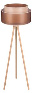 Duolla - Stojacia lampa WOOD BOHO 1xE27/15W/230V pr. 45 cm medená/hnedá/béžová