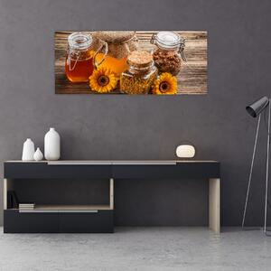 Obraz - Zátišie s medovými pohármi (120x50 cm)
