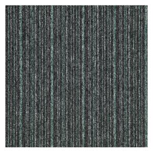 Balta , Kobercový štvorec Sonar Lines 4577 zelenočierny 50 x 50 cm, chodba / predsieň