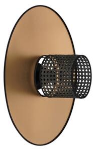 Duolla - Nástenné svietidlo TOKYO RATTAN 1xE27/15W/230V pr. 50 cm zlatá/čierna