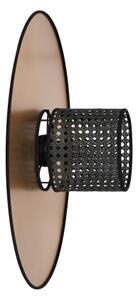Duolla - Nástenné svietidlo TOKYO RATTAN 1xE27/15W/230V pr. 50 cm zlatá/čierna