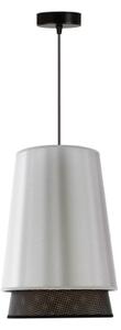Duolla - Luster na lanku BELL SHINY 1xE27/15W/230V pr. 25 cm strieborná/čierna