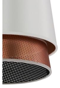 Duolla - Prisadený luster BELL SHINY 1xE27/15W/230V pr. 25 cm biela/medená