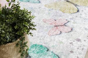 Dywany Łuszczów Detský kusový koberec Bambino 1610 Butterflies cream - 80x150 cm